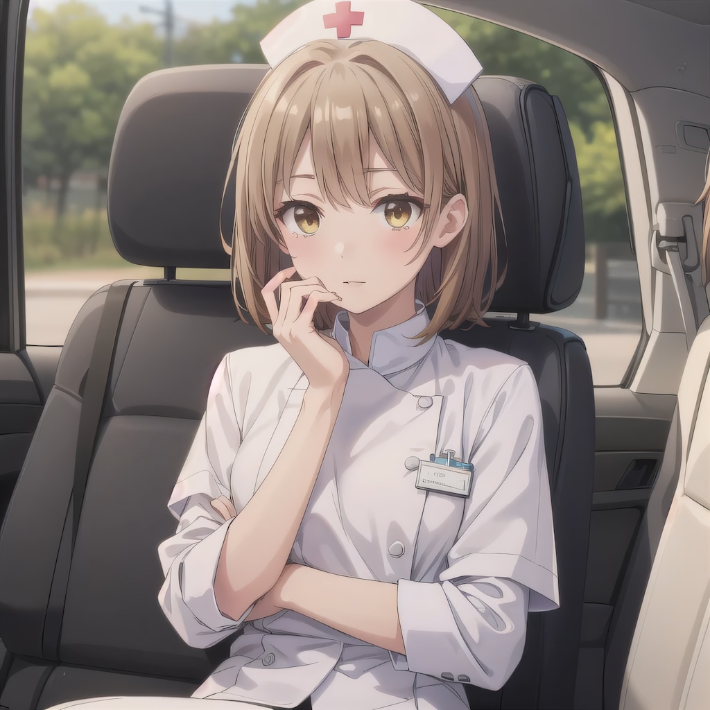 茶髪ボブで車内の少女６