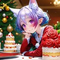 10枚）クリスマスケーキとケモ耳エルフさん 6枚目