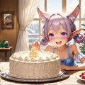 10枚）クリスマスケーキとケモ耳エルフさん 8枚目