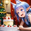 10枚）クリスマスケーキとケモ耳エルフさん 9枚目