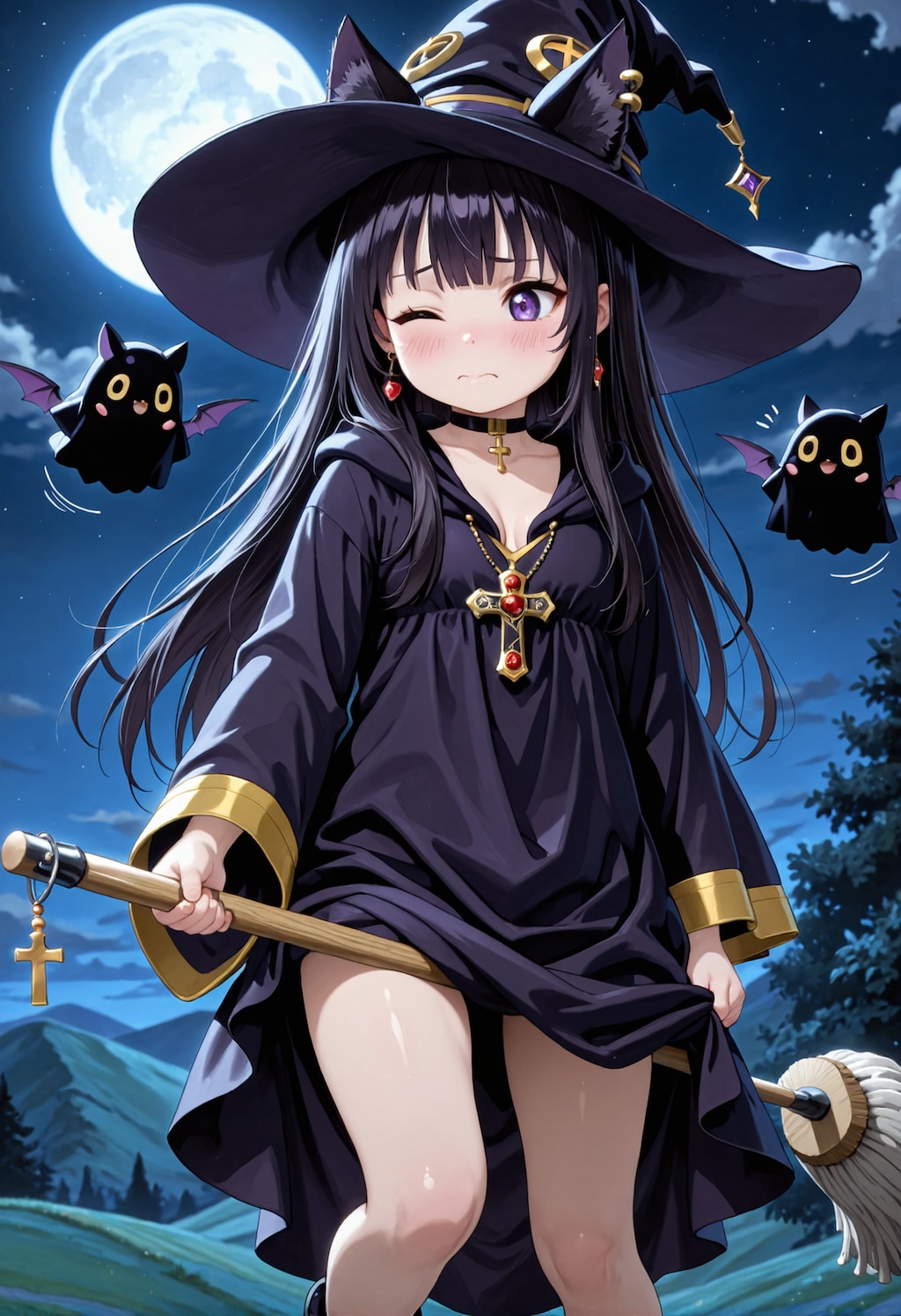 魔女っ子と箒と狼と・・・