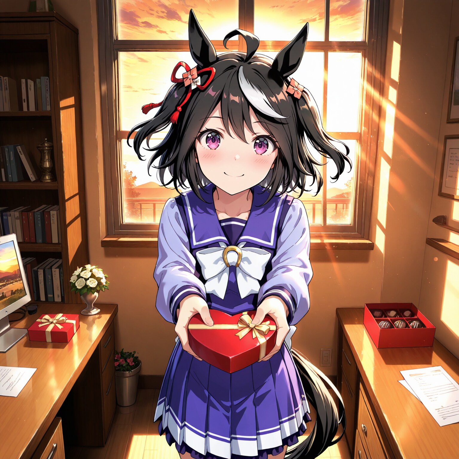 あたしの作ったチョコです！どうぞ！