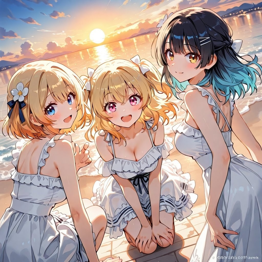 黄昏の海