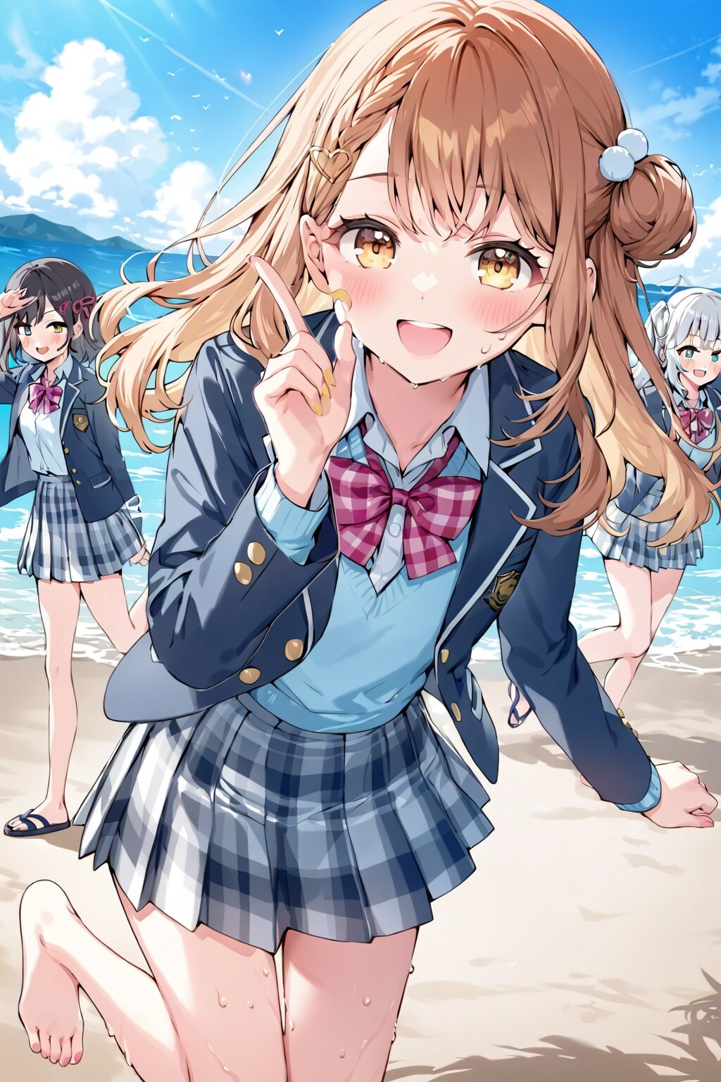 みんなで、海に来ました。
