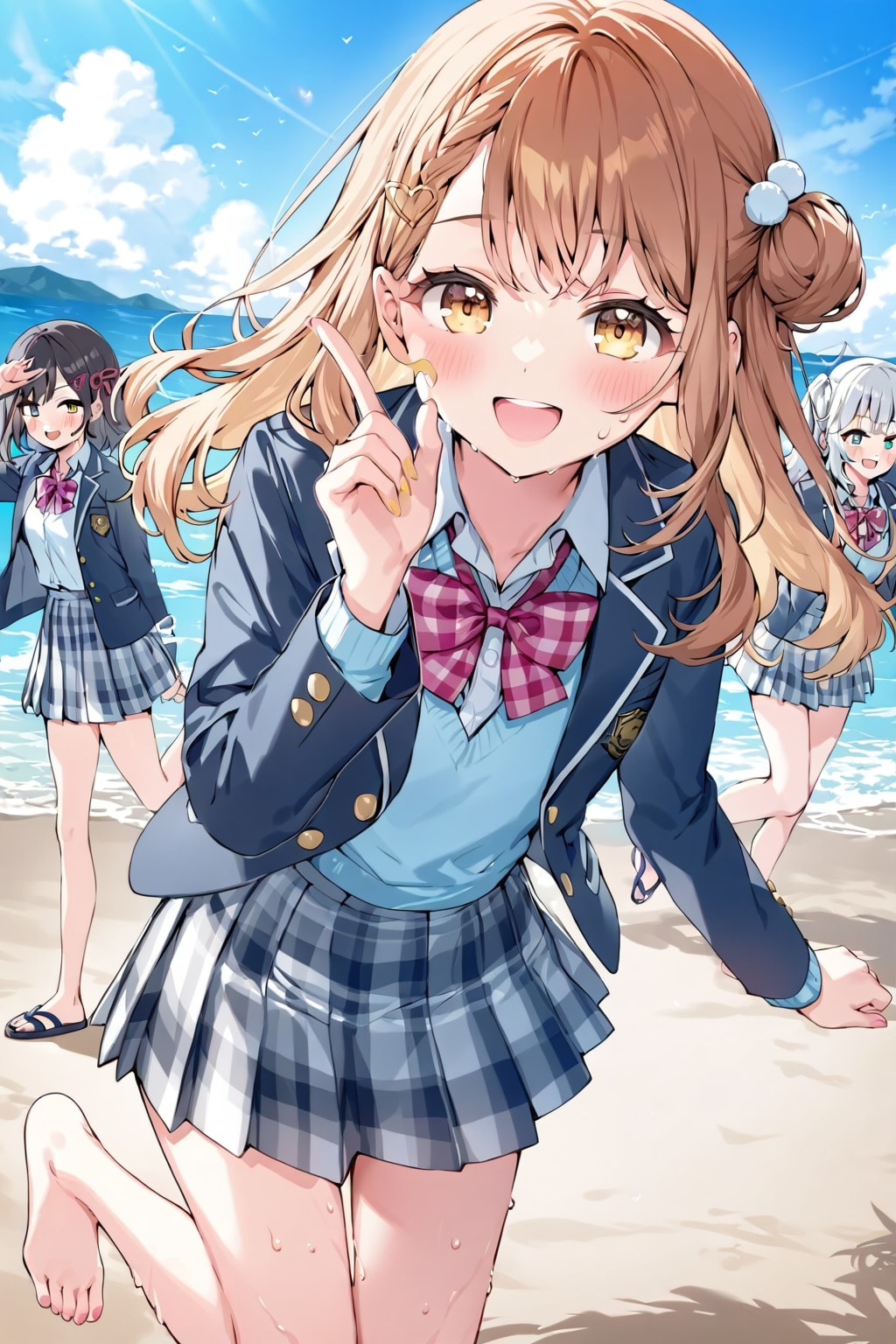 みんなで、海に来ました。