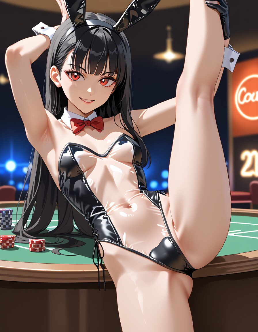 カジノで踊る透明バニーちゃん