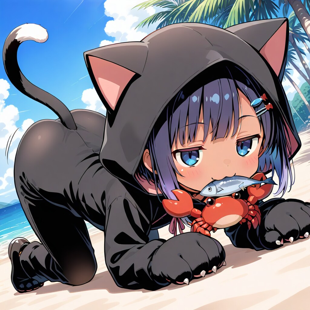 こなネコもかにをくえるんだな🦀