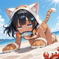こなネコもかにをくえるんだな🦀 2枚目