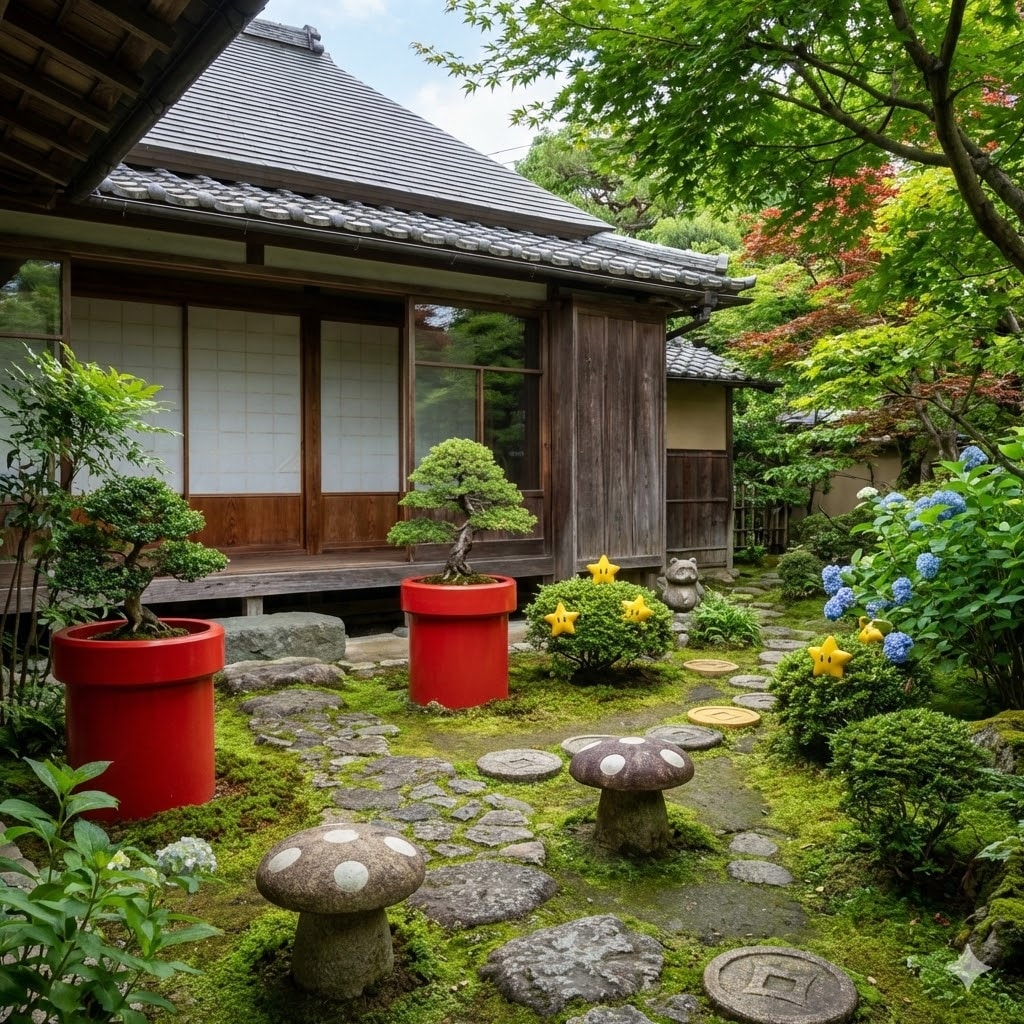 和風マリオの庭