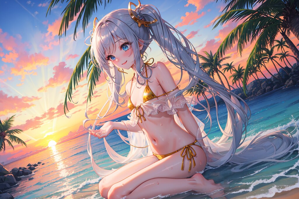 ちっぱい琴音♡サンセットビーチ編
