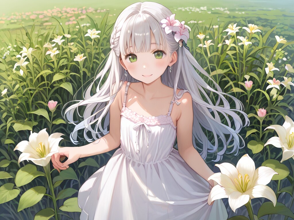 百合の花を擬人化（12枚）