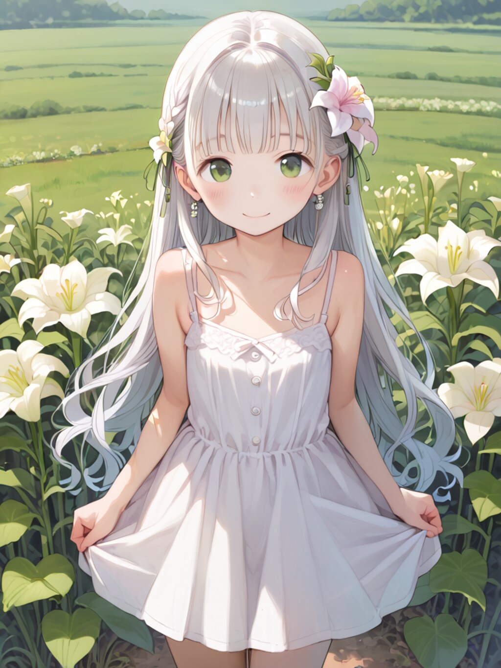 百合の花を擬人化（12枚）