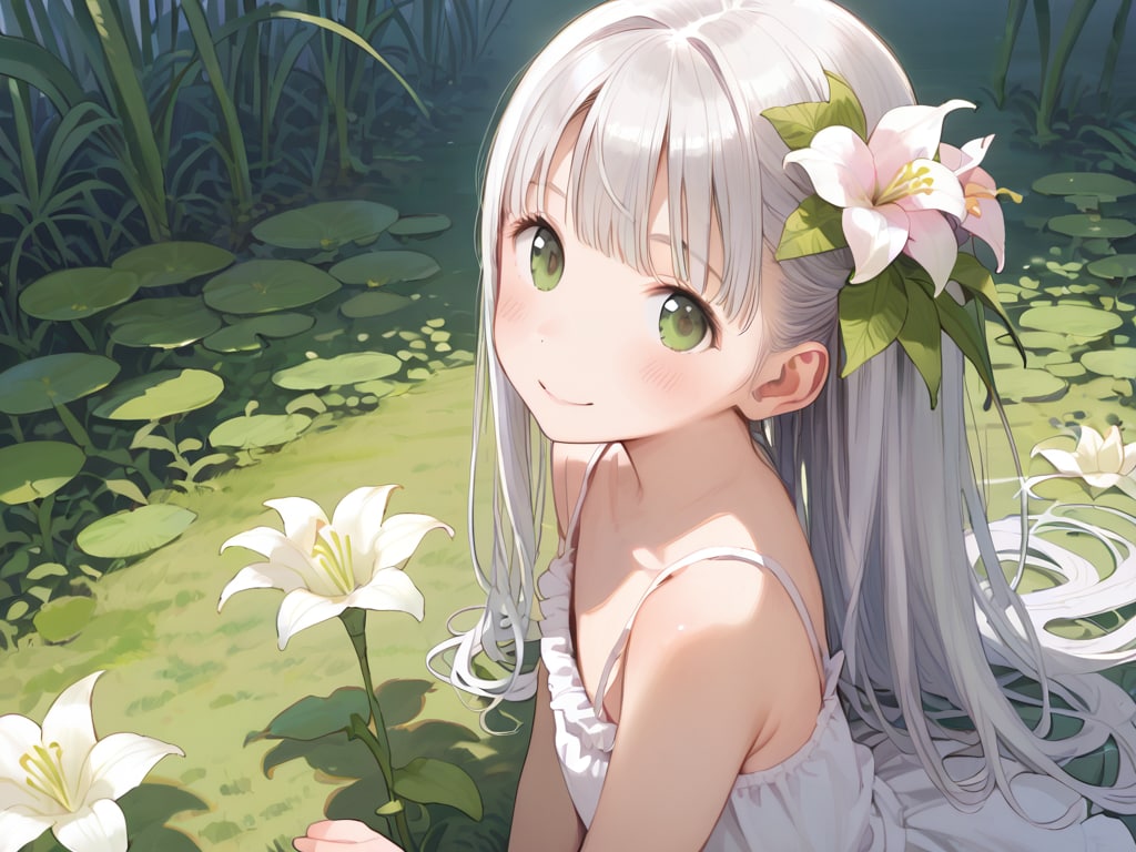 百合の花を擬人化（12枚）