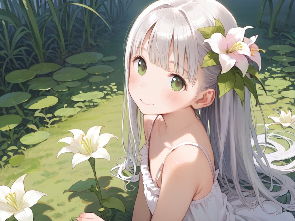 百合の花を擬人化（12枚）