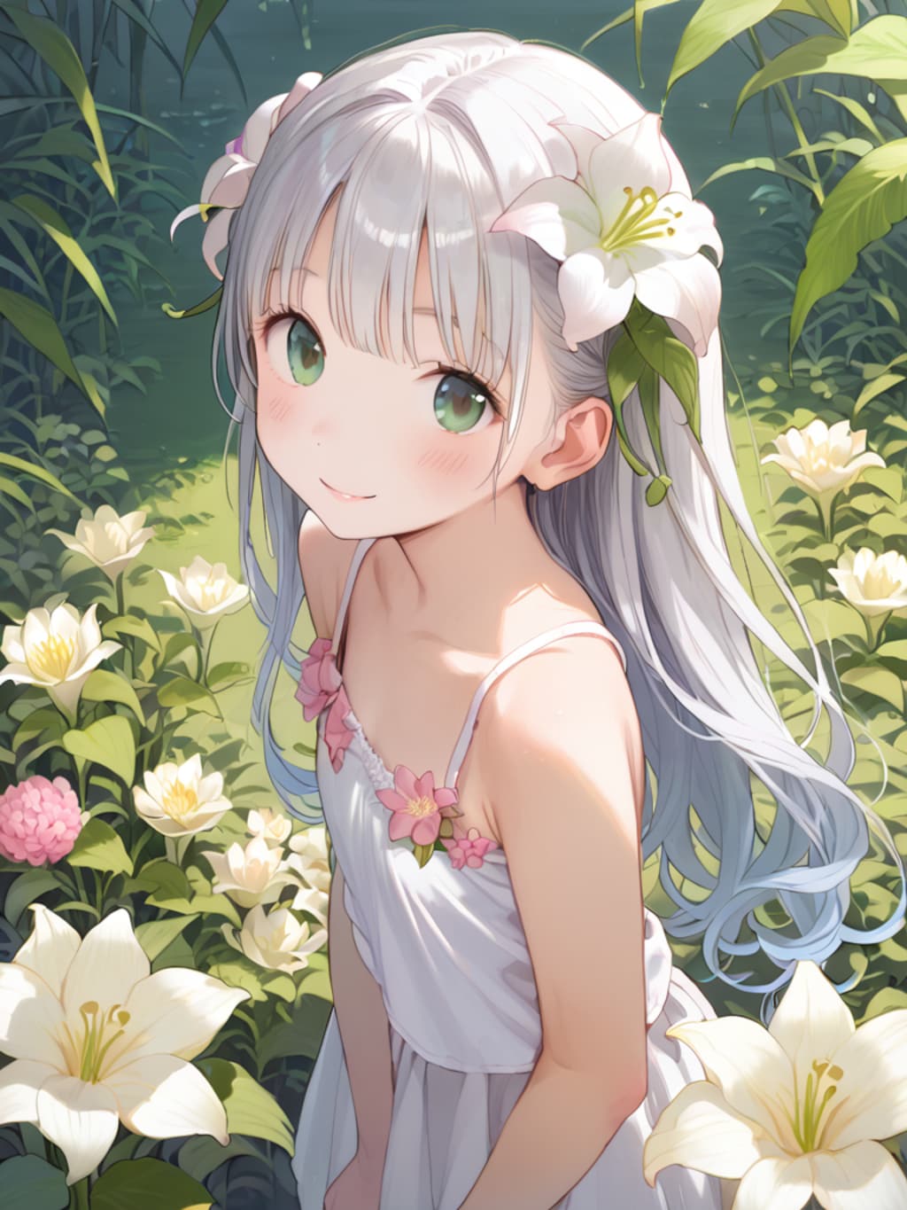 百合の花を擬人化（12枚）