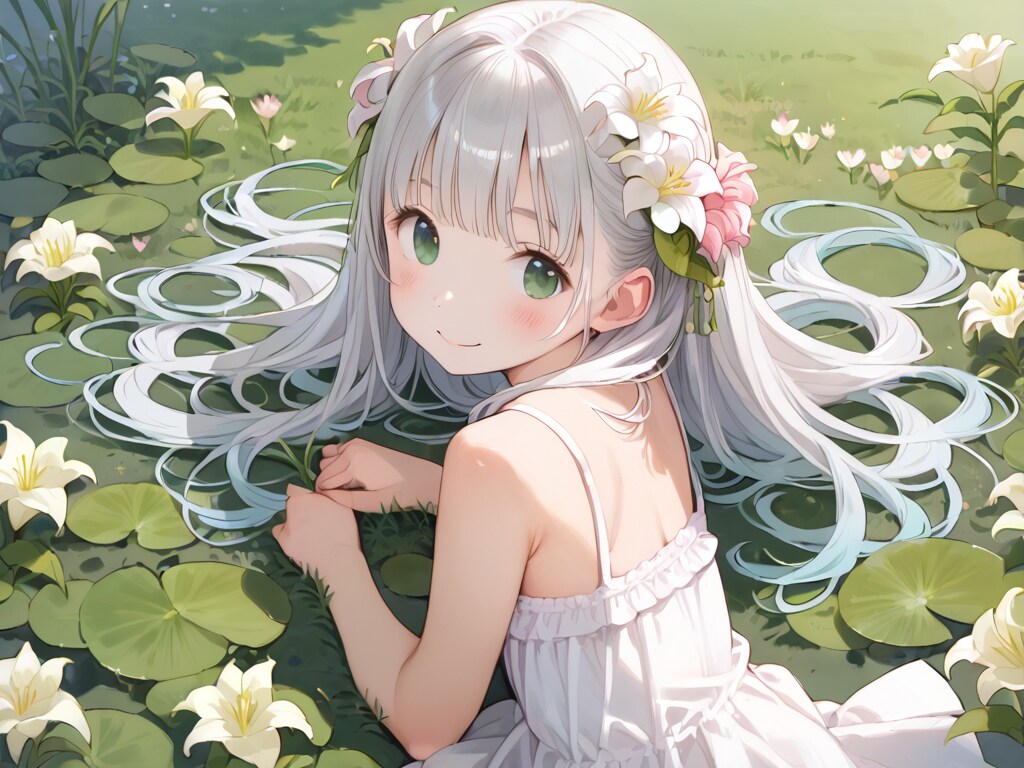 百合の花を擬人化（12枚）