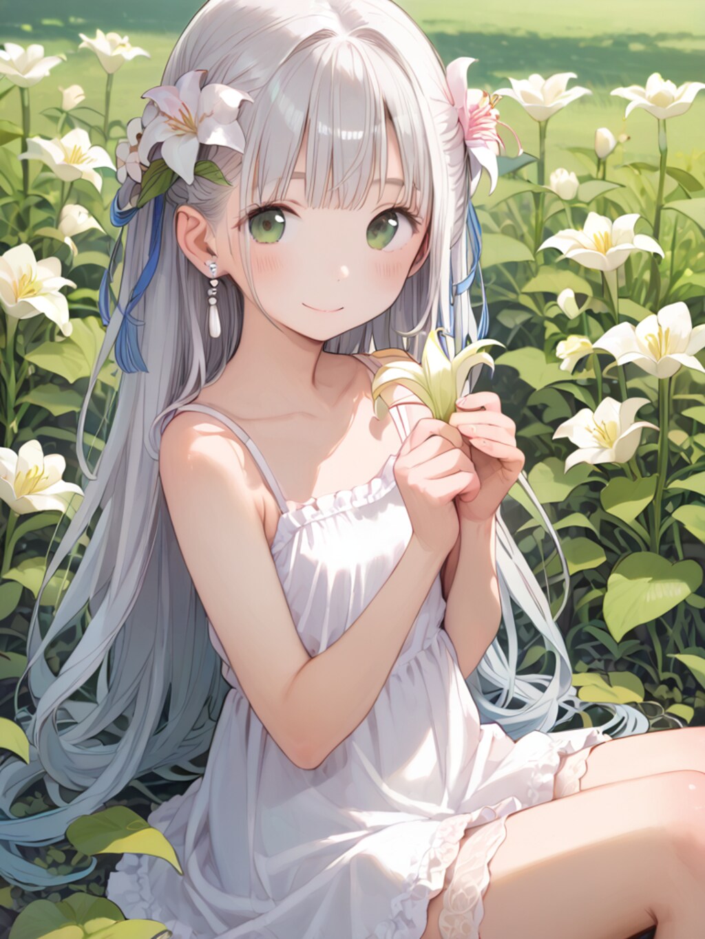 百合の花を擬人化（12枚）