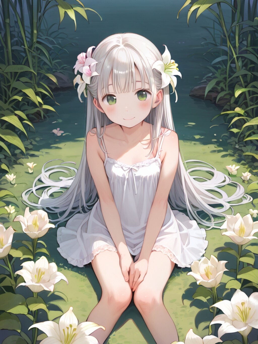 百合の花を擬人化（12枚）