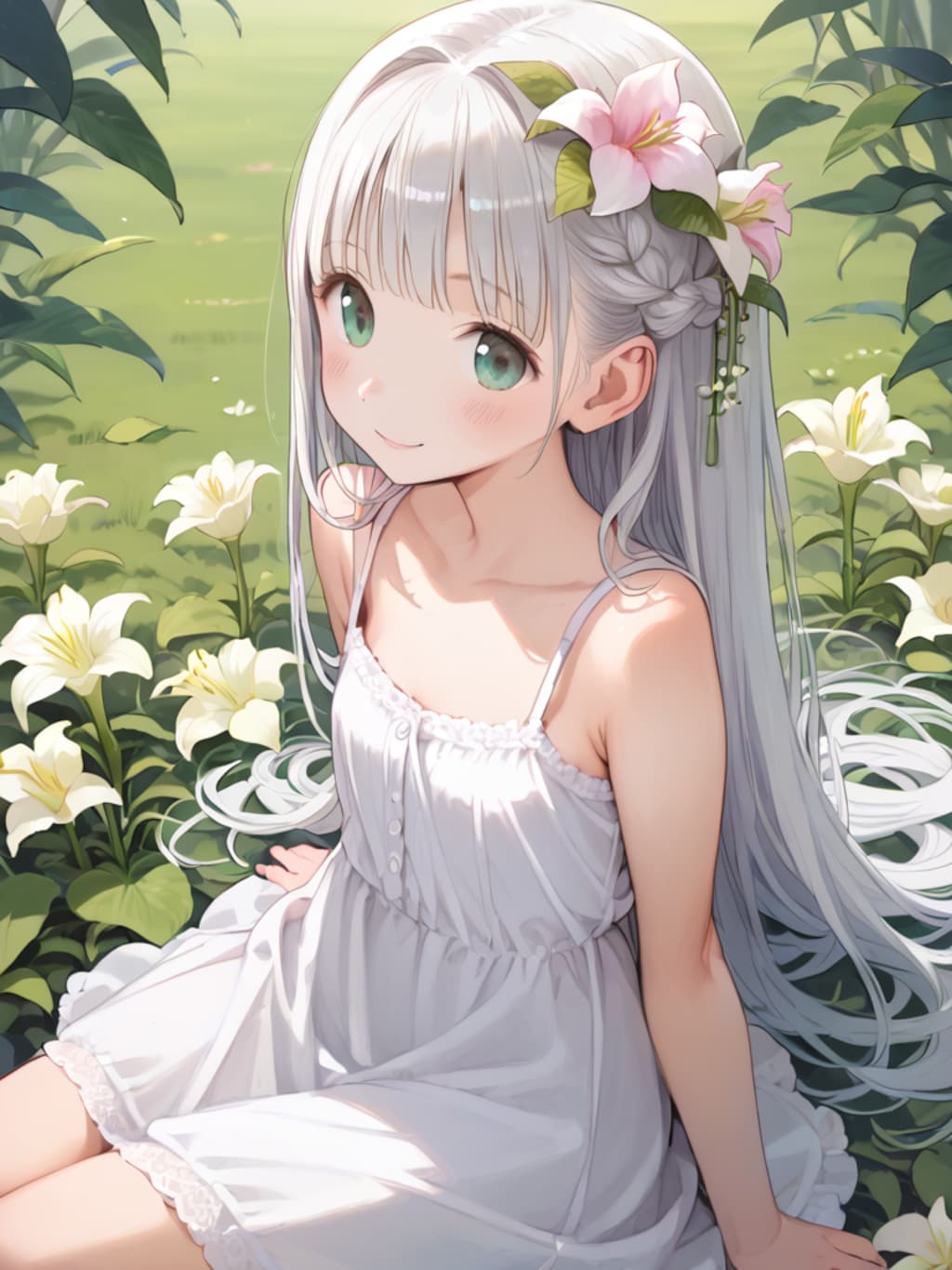 百合の花を擬人化（12枚）