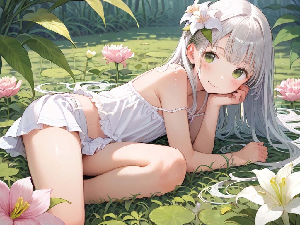百合の花を擬人化（12枚）