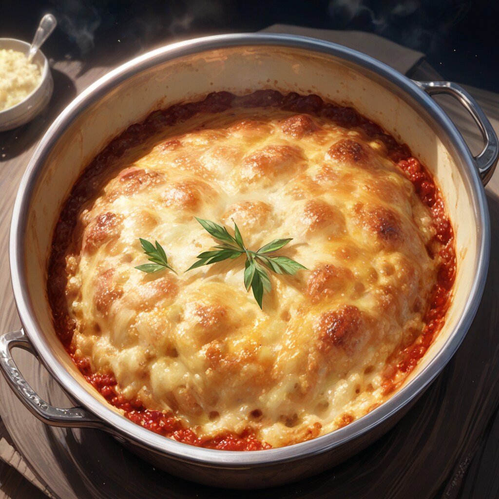 夜食にチーズたっぷりミートグラタン