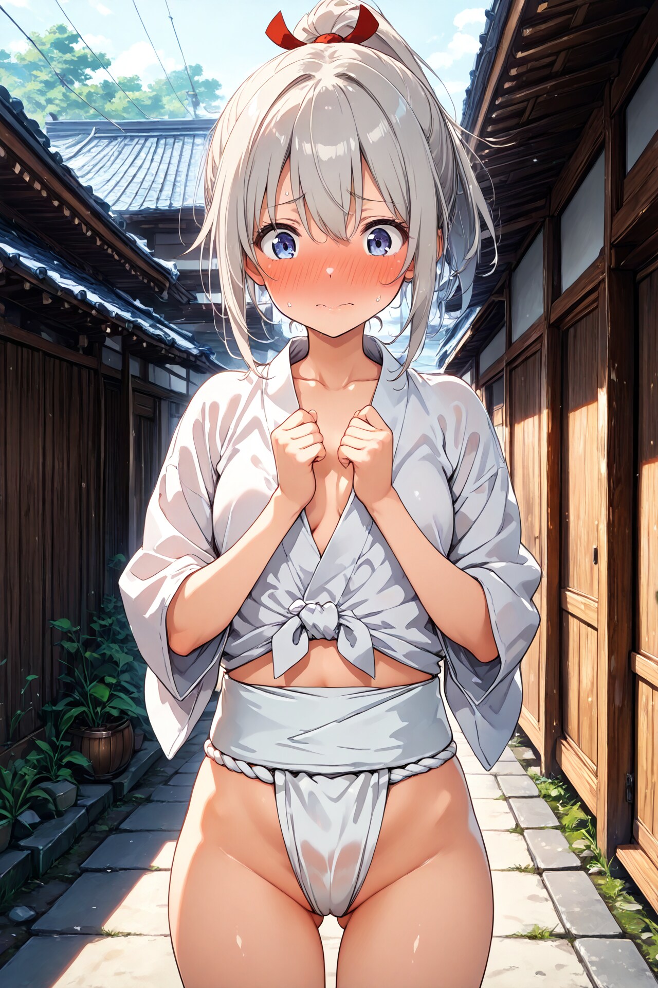 祭りでふんどし姿にさせられた娘(14)