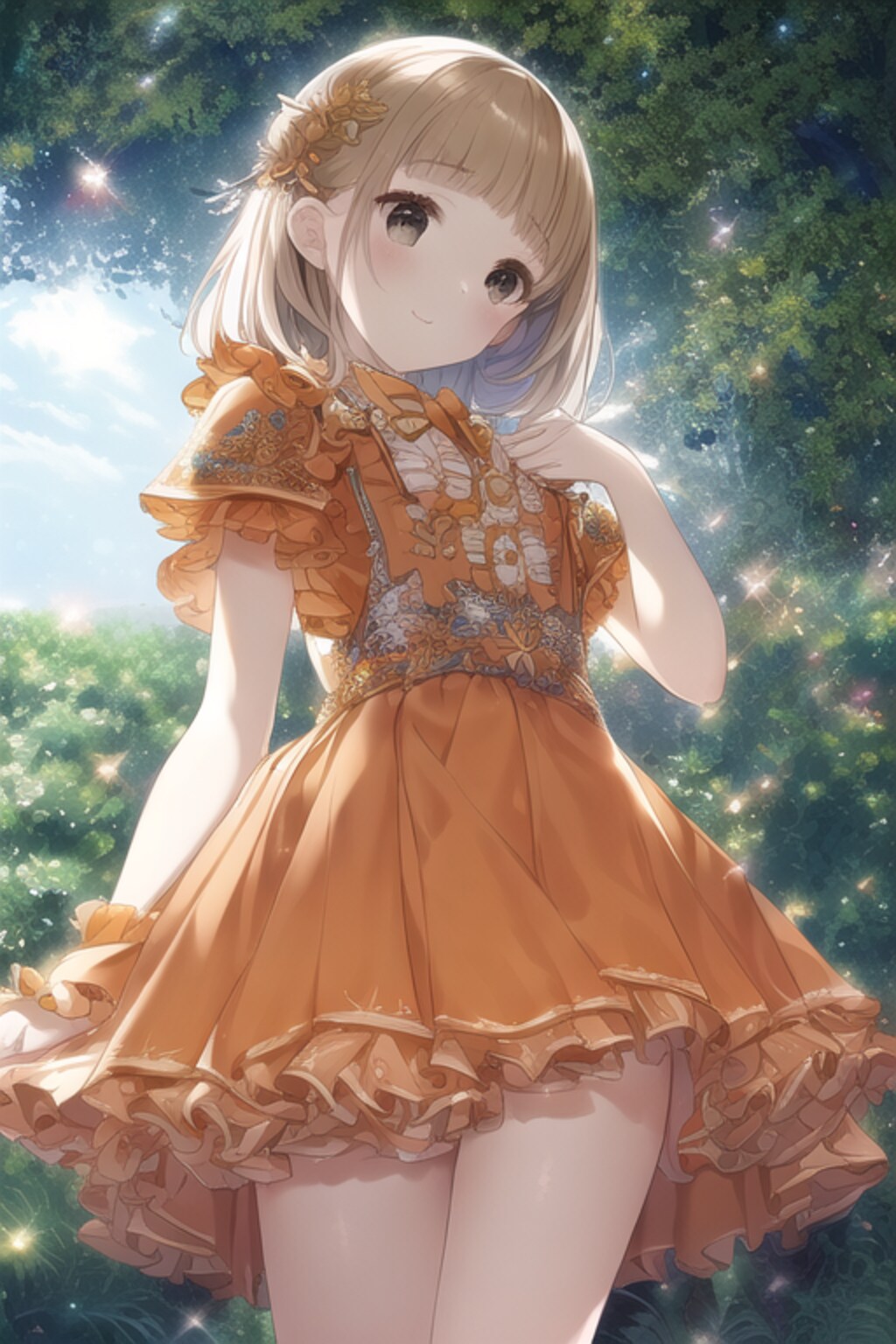 048：幼稚園アイドル衣装（オレンジ）