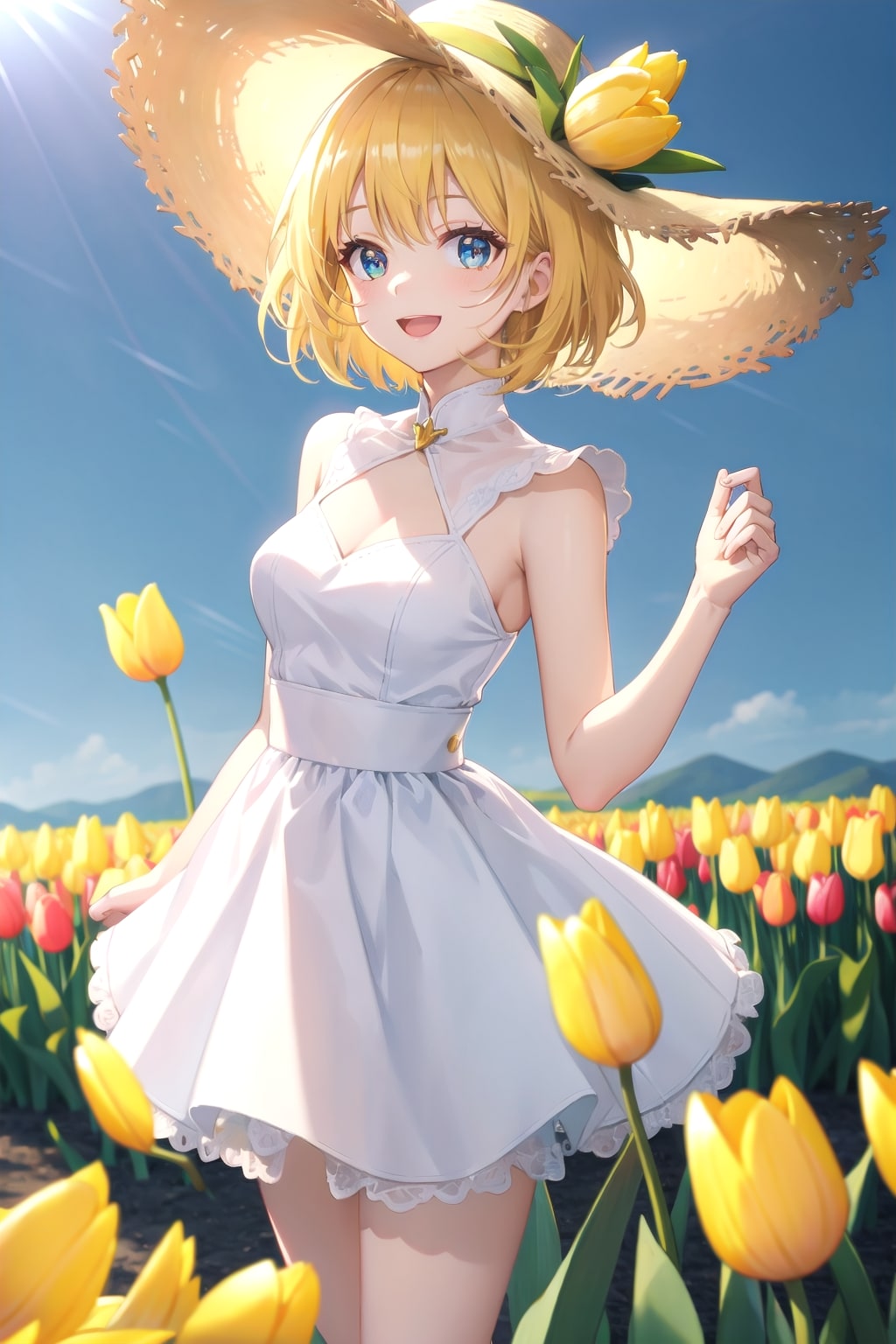 チューリップと少女