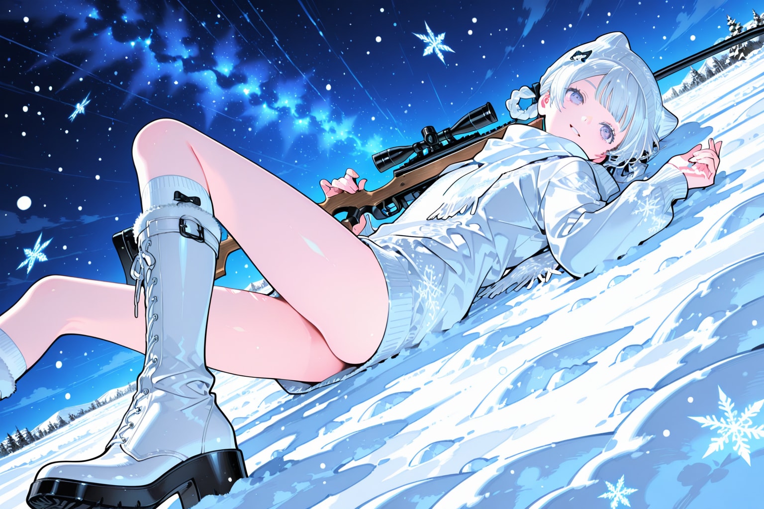 雪原スナイパー | の人気AIイラスト・グラビア