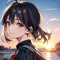夕暮れ少女テスト 2枚目