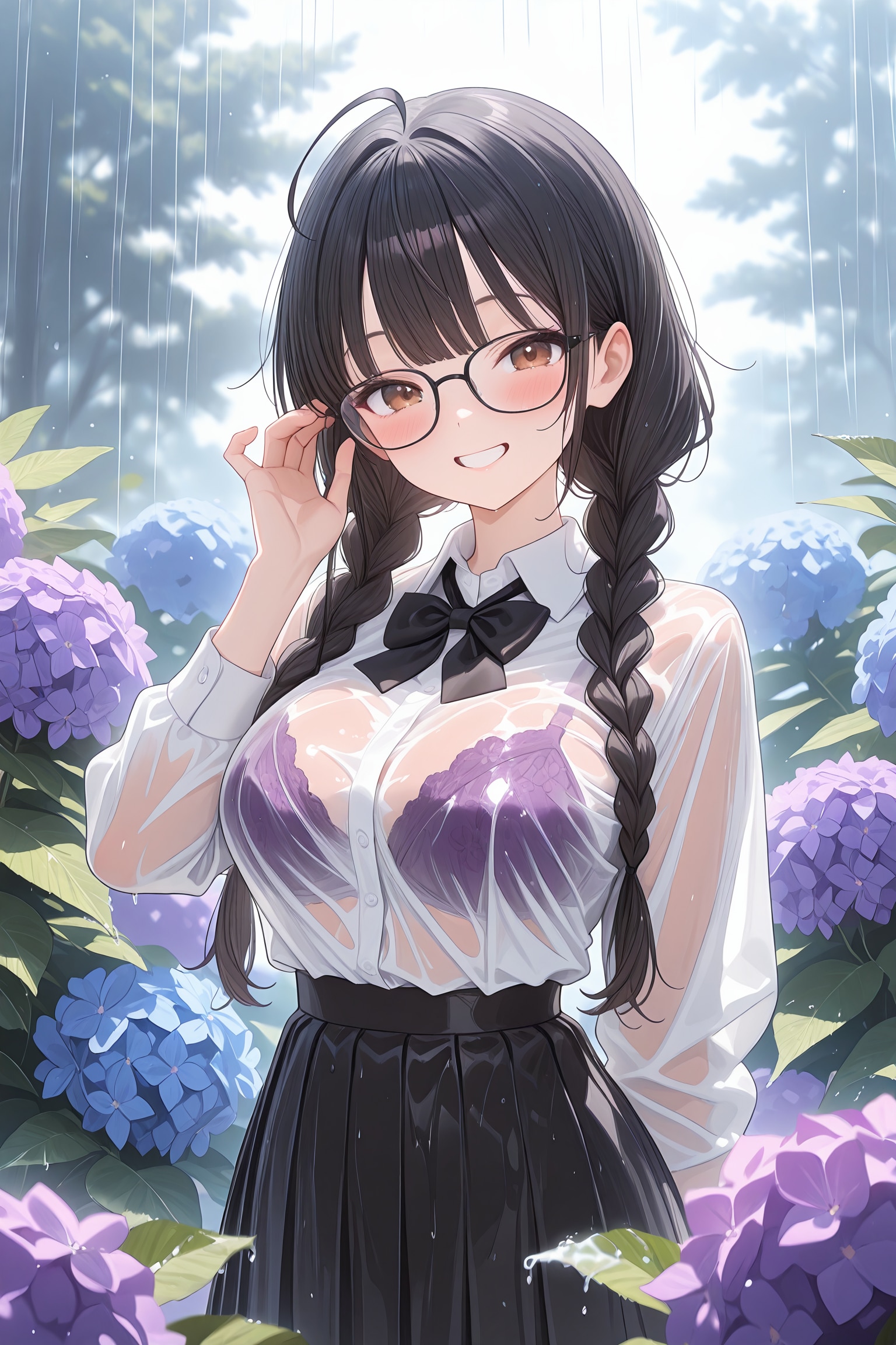しっかり濡れちゃいました