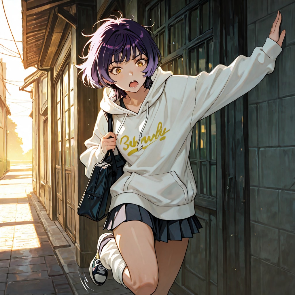 寝坊からのダッシュ登校 | の人気AIイラスト・グラビア