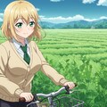 自転車に乗る 沙也ちゃん 2枚目