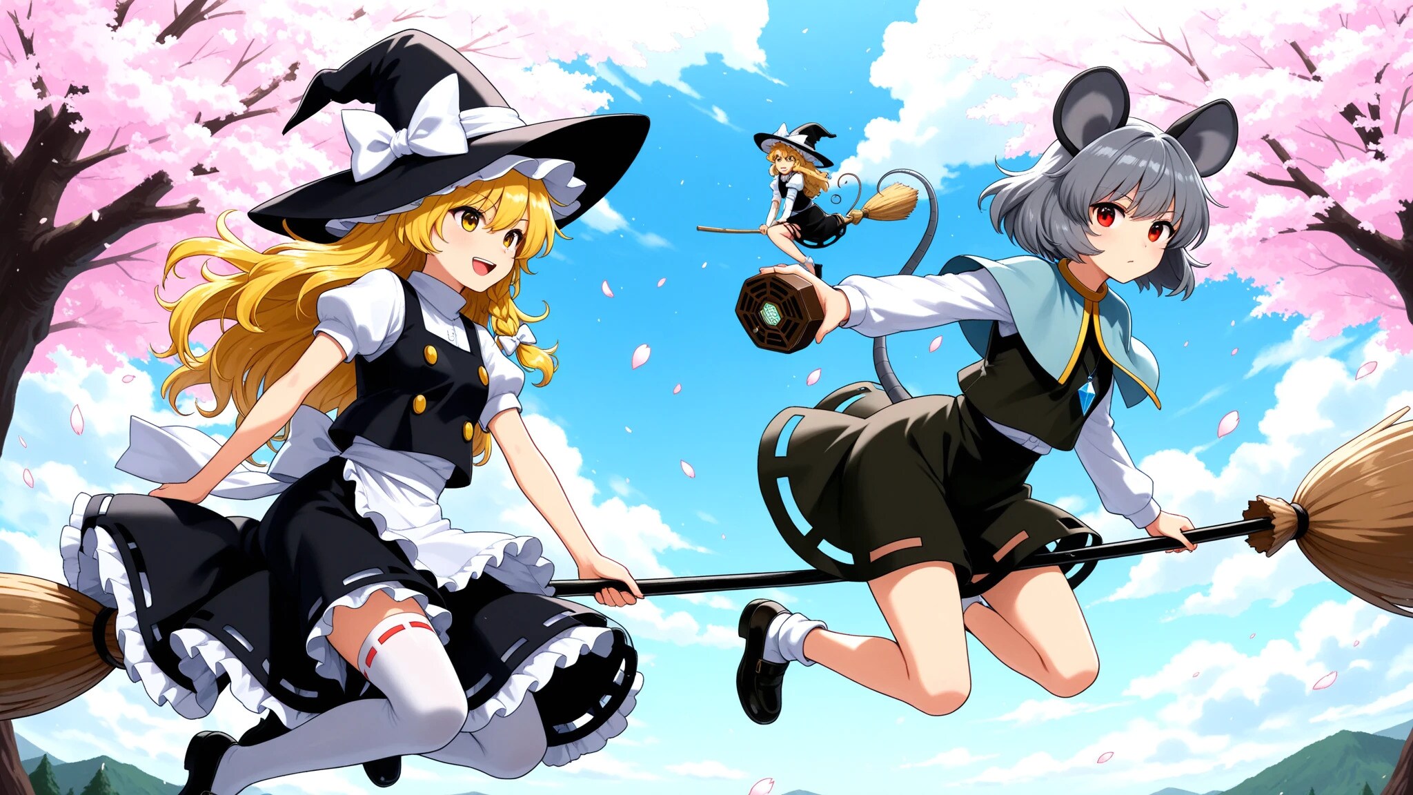 魔理沙とナズーリン | の人気AIイラスト・グラビア
