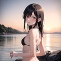 大胆なビキニ姿（違った構図） 6枚目