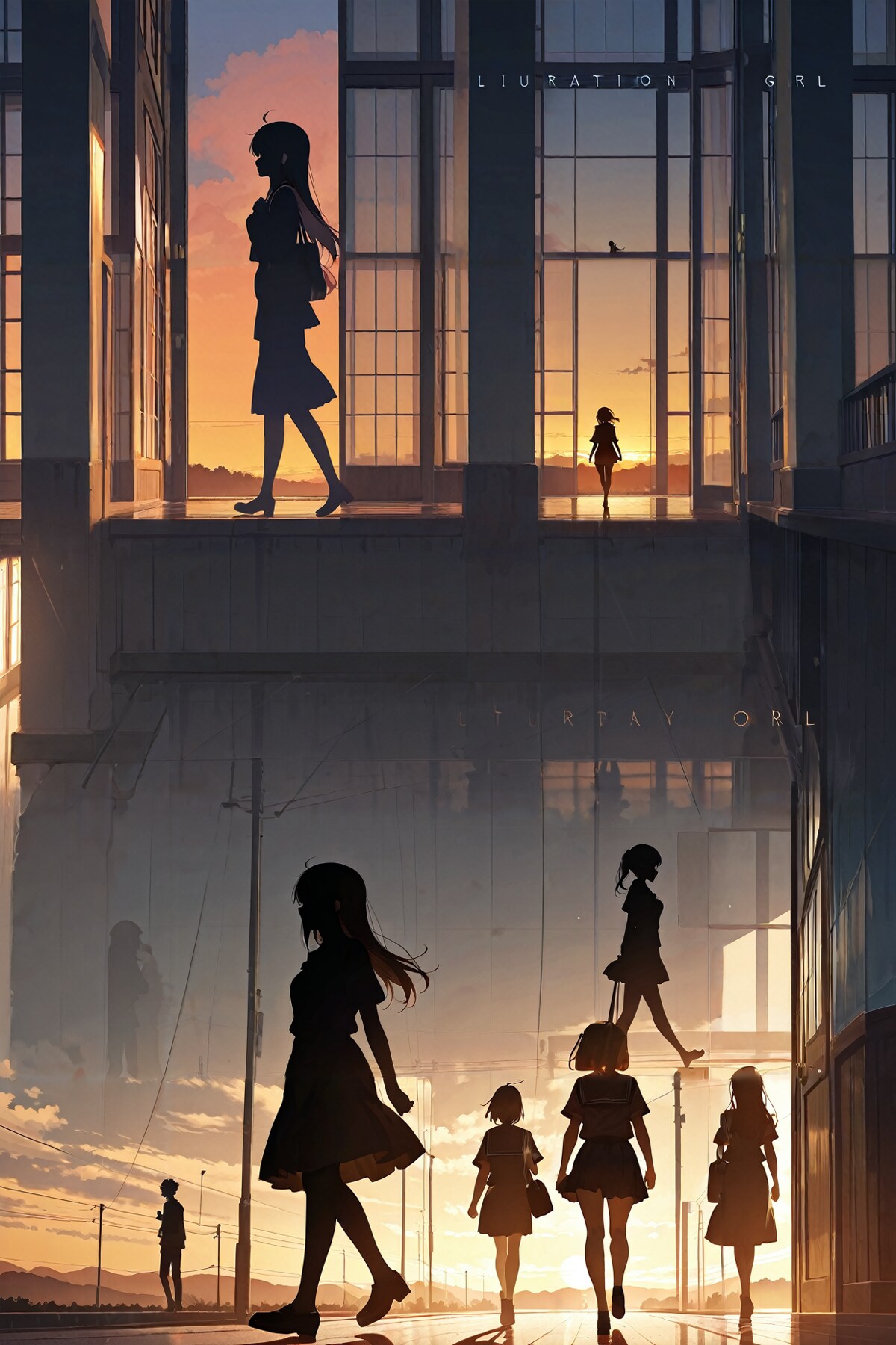 シルエット multi viewer 02 | の人気AIイラスト・グラビア