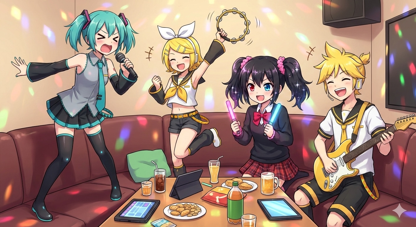 カラオケ忘年会🎶 | の人気AIイラスト・グラビア