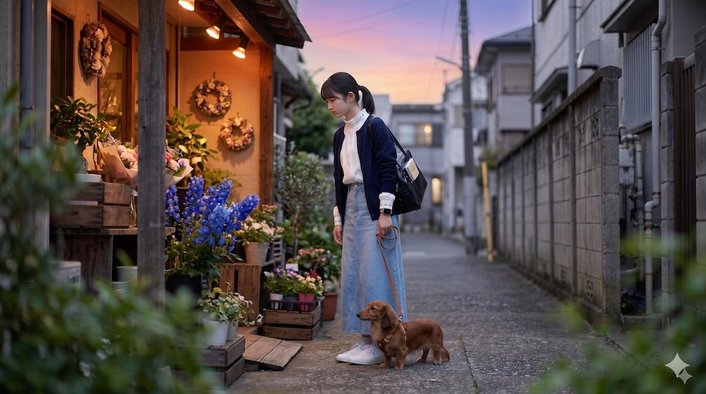 普通の美少女　路地裏の花屋
