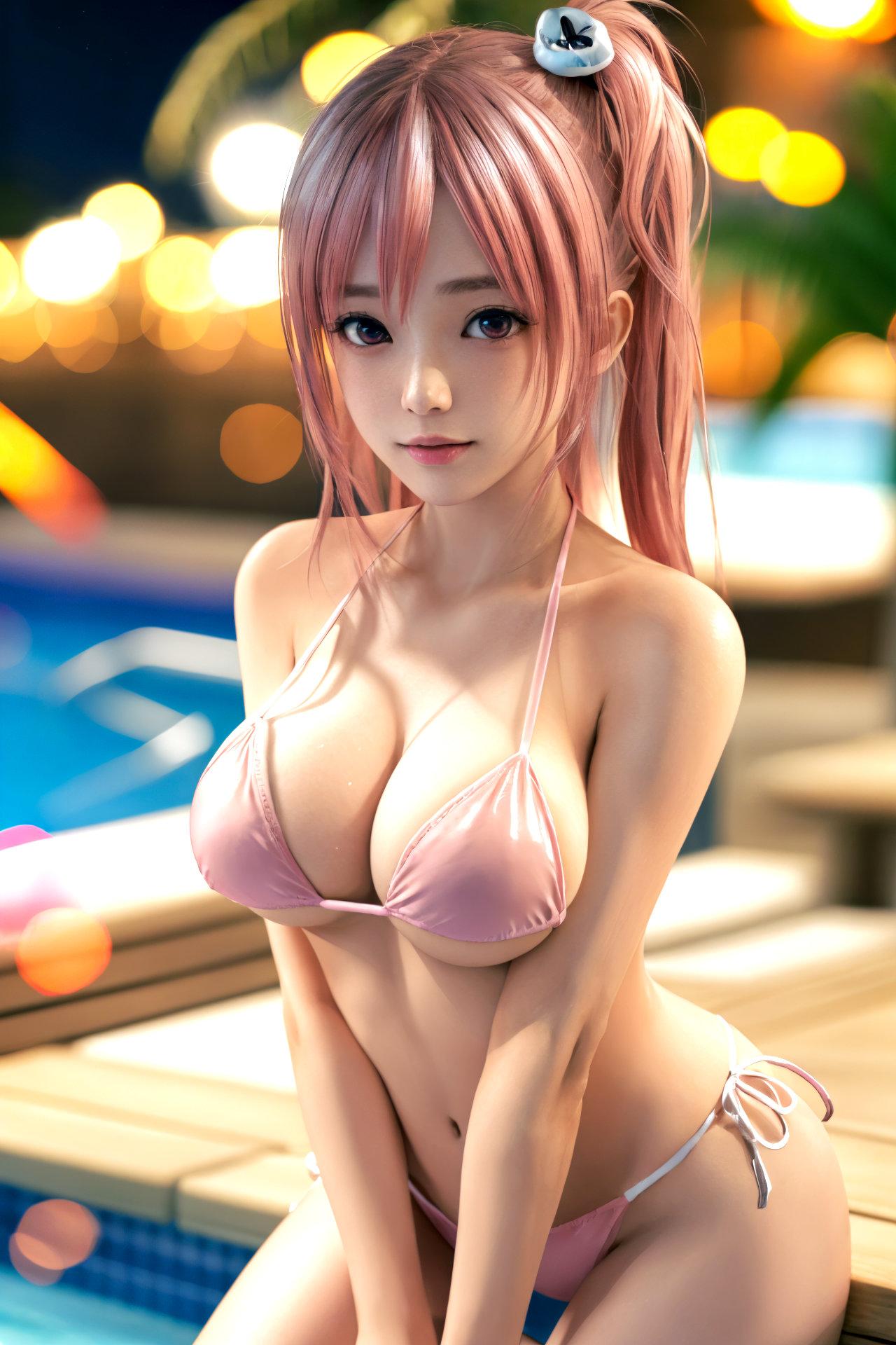 ほのかとナイトプール