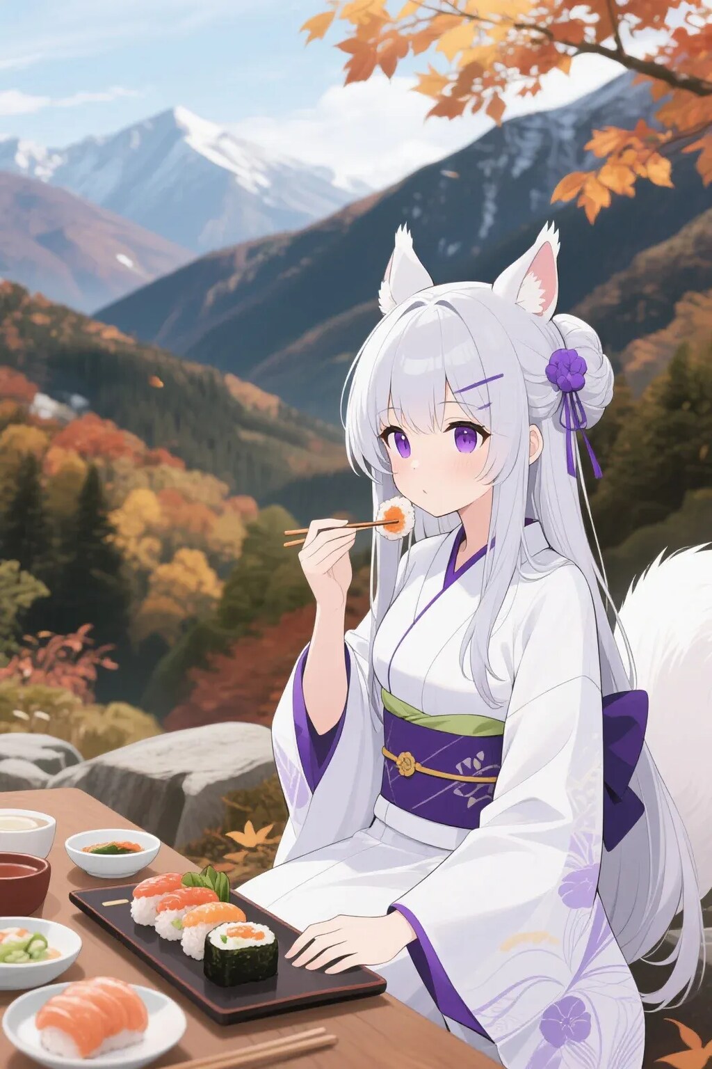 お寿司を食べるリスの御神体