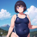競泳水着少女(プラスサイズモデル) 7枚目