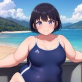 競泳水着少女(プラスサイズモデル) 8枚目