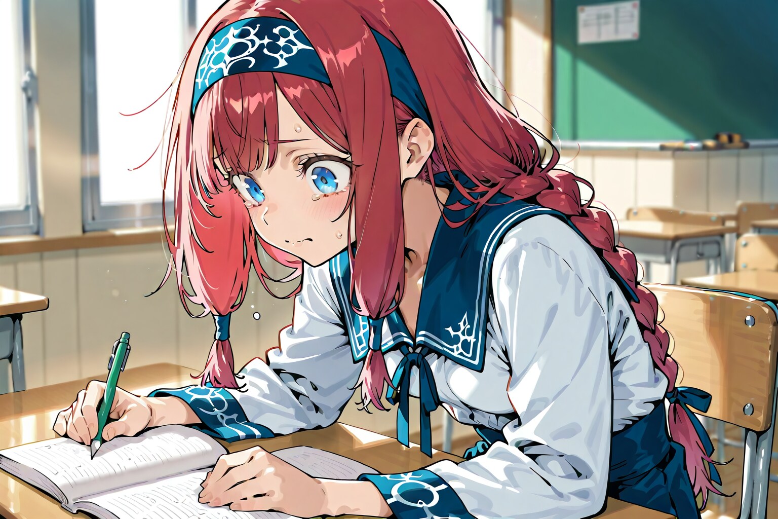 小織くんは勉強が苦手 | の人気AIイラスト・グラビア