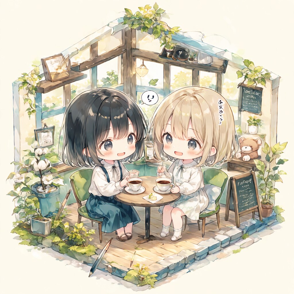 友達とカフェ | の人気AIイラスト・グラビア