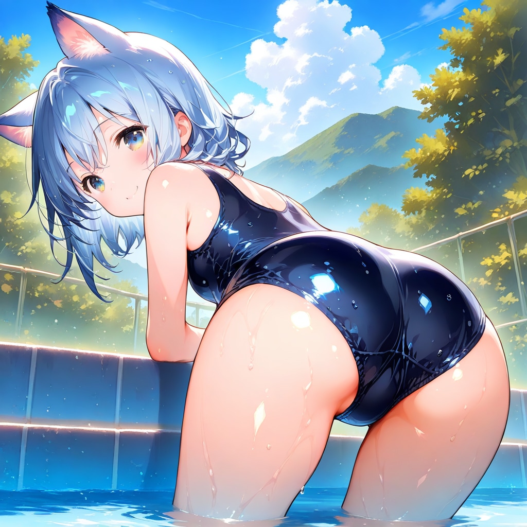 スク水おしり！