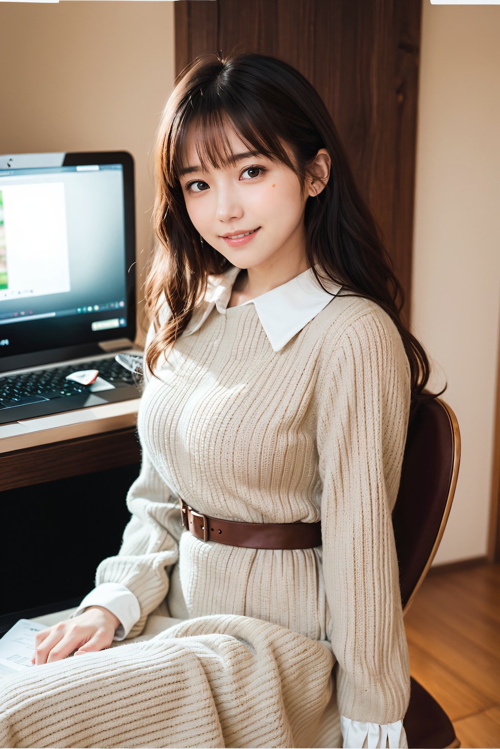 レトロなドレスの女性