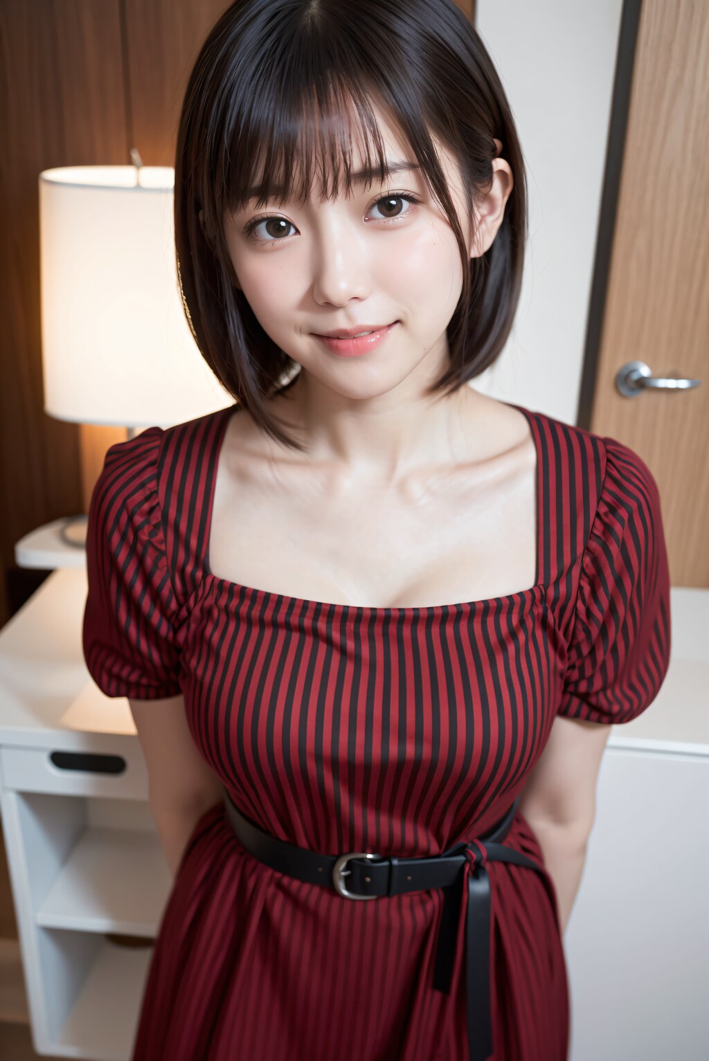 レトロなドレスの女性