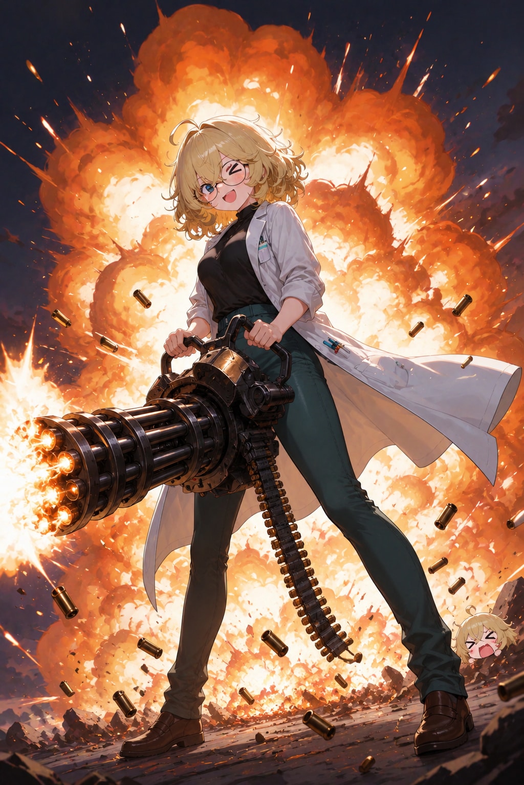 理久さんとパンツと巨大兵器（ミニガン含む）