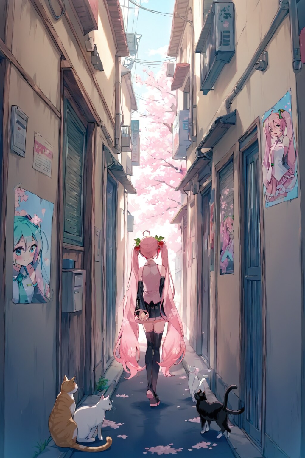桜ミク１００ | の人気AIイラスト・グラビア