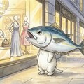 100円ショップでマグロヘッドを買った白ラッコ 2枚目